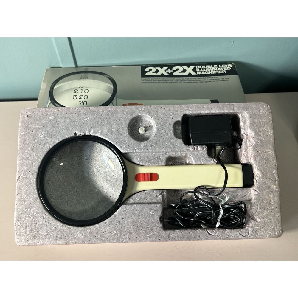 ElectroOptix Double Lens Illuminated Magnifier 2x+2x LED Beige/Black